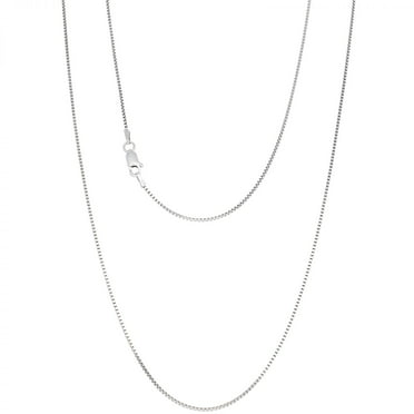 Beautiful Sterling silver 925 sterling Sterling Silver 1.65mm Elongated Box Chain 